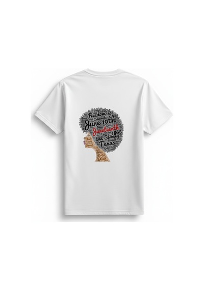 Paybuy Kadın Juneteenth Özgürlük Tarihi Baskılı Kısa Kollu Tişört Retro Beyaz