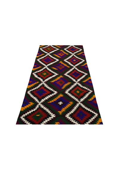 Kilim Antik El Dokuması Yün Antalya Barak Yörük Kilimi 0095 - Yeni - Çok Renkli