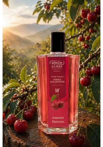 Köylüm Gurme Tarihi Amasya Kiraz Kolonyası 80 Cam Şişe 200 Ml