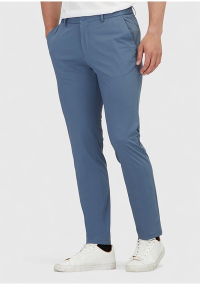 Ramsey Mavi Düz Örme Jogging Fit Casual Pantolon