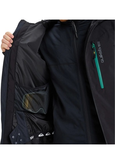 Quiksilver Quıksılver Tıtano Jk Erkek Anthracite - Solid Snowboard Ceketi Eqytj03513-11793 Siyah