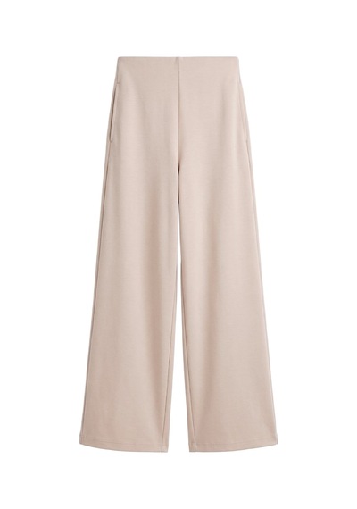 Cottonill Premium - Sway Collection Vizon Basic Yüksel Bel Modal Bol Paça Kadın Pantolon