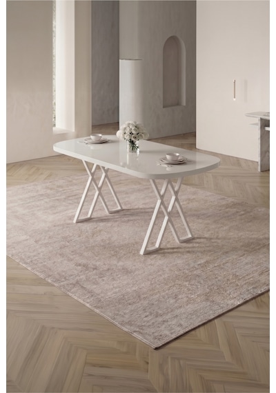 Opss Bohem 90x168 Sabit Yemek Masası Mutfak Masası Beyaz