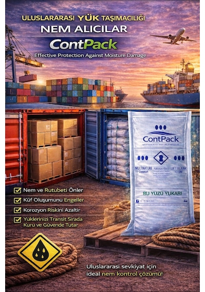 Contpack Plus Askısız Nem Alıcı Rutubet Engelleyici Konteyner Kurutucu 10 Adet