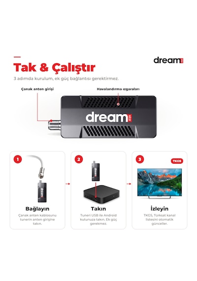 Dreamstar 4k Android Uydu Stick Tuner Usb Tak Çalıştır Tkgs Otomatik Kanal Güncelleme Dreamstar Android Cihazlarla Uyumlu