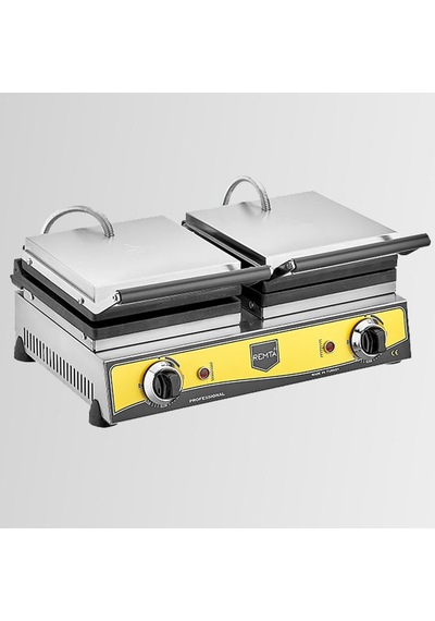 Remta W20 Sanayi Tipi Döküm Çiftli Kare + Çiçek Model 16 Çap Waffle Makinası Elektrikli
