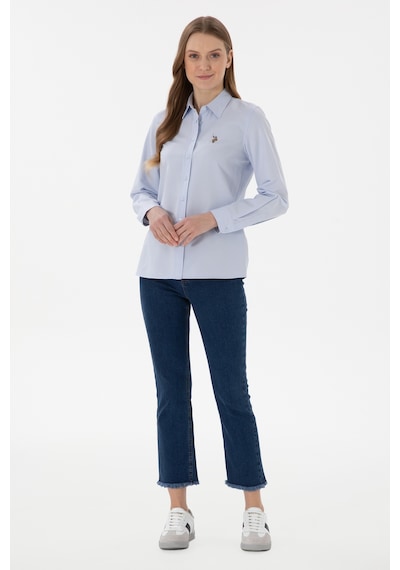 U.s. Polo Assn. Kadın Açık Mavi Gömlek Basic 50298103-vr003 Acık Mavı Açık Mavi