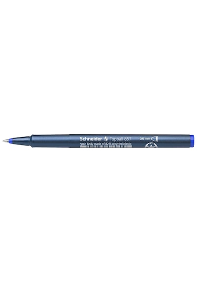 Kalem Topball 857, Sağlam Metal Sivri Uçlu, 0,6 Mm Mavi