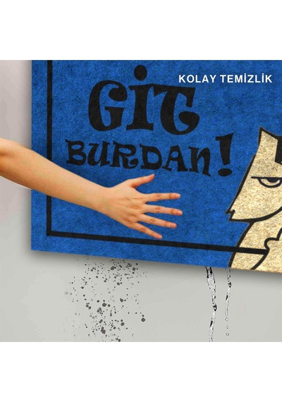 Dekoratif Kapı Önü Paspası - Kaymaz Taban 21 Çok Renkli
