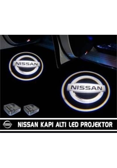 Nissan Araçlar İçin Pilli Yapıştırmalı Kapı Altı Led Logo N11.560