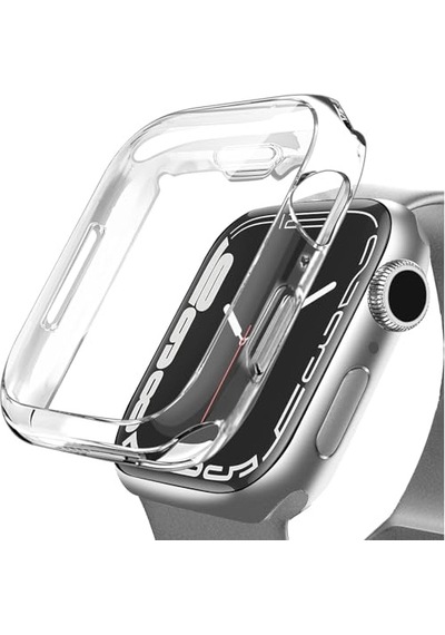 Apple Watch İle Uyumlu Series 10 Şeffaf Kılıf Ekranı Tam Kapatan Silikon Yapılı Ekran Koruma Apple Watch İle Uyuml