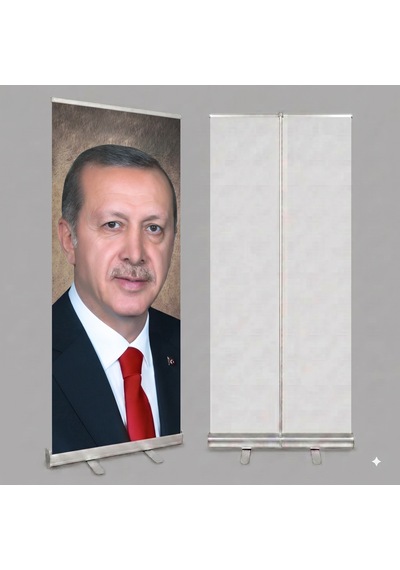 Cumhurbaşkanı Poster Baskılı Roll Up Banner 100x200cm No:3 Diğer