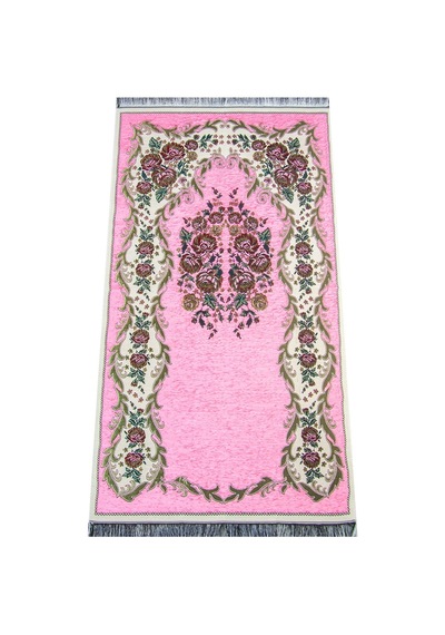 Kadife Keseli Lüks Seccade Seti - Pembe Renk