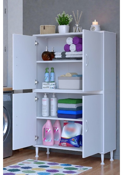 Eliusta Nuve Geniş Depolama Alanlı Dolap 100 Cm Banyo/mutfak Çok Fonksiyonlu 100x138x32,5 Cm Saklama Dolabı Beyaz Eliusta Nuve Geniş Depolama Alanlı Dolap 100 Cm Banyo/mutfak Çok Fonksiyonlu 100x138x32,5 Cm Saklama Dolabı Beyaz