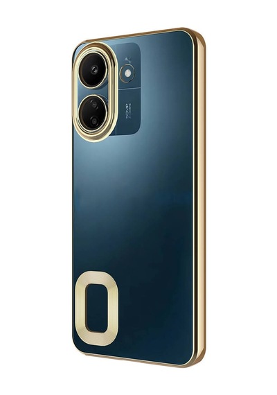 Rba Aksesuar Redmi 13c Kılıf Kamera Korumalı Logo Gösteren Rba Omega Kapak - Rose Gold Altın