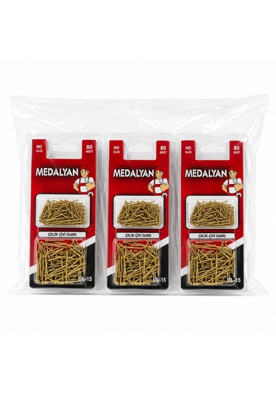 960 Adet 2x25 Sarı Tp Tel Çelik Çivi 12x80pcs 5332 0.2 MM