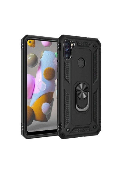 Galaxy M11 Kılıf Zore Vega Kapak Siyah