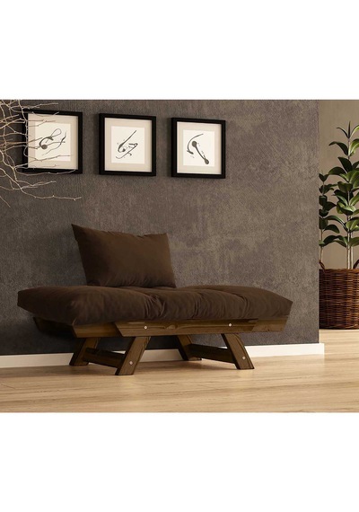 Woodesk Adalar Masif Ceviz-kahve Renk Berjer Cpt8134-140 Kahverengi