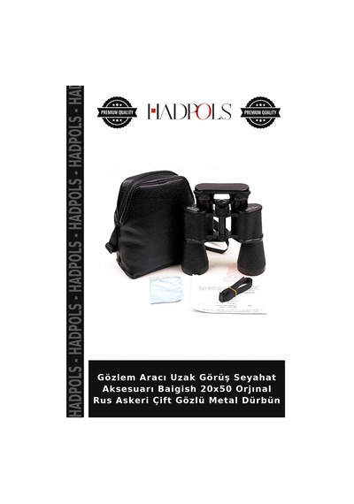 Gözlem Aracı Uzak Görüş Seyahat Aksesuarı Baigish 20x50 Orjınal Rus Askeri Çift Gözlü Metal Dürbün