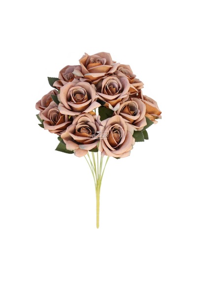 Yapay Çiçek Deposu Yapay 11 Güllü Pastel Demet 50 Cm Kahverengi Yapay Çiçek Deposu Yapay 11 Güllü Pastel Demet 50 Cm Kahverengi
