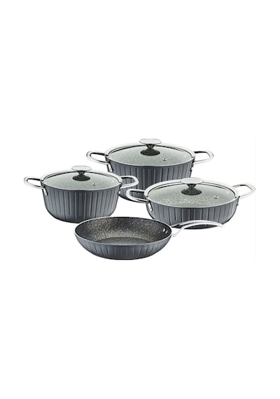 Oms 7 Parça Colonna Granit Tencere Set 3518 Siyah