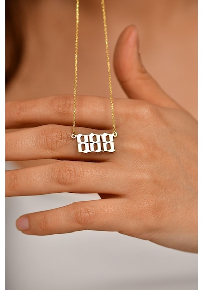 Erdobia Gold 888 Melek Sayısı Gümüş Denge Kolyesi N10201