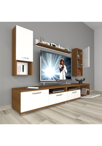 Decoraktiv Eko 5200da Slm Tv Ünitesi Tv Sehpası Ceviz - Beyaz