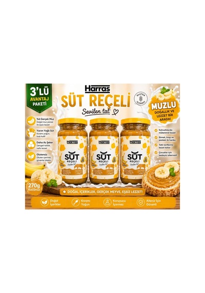 Glutensiz Muzlu Süt Reçeli 3x270 G