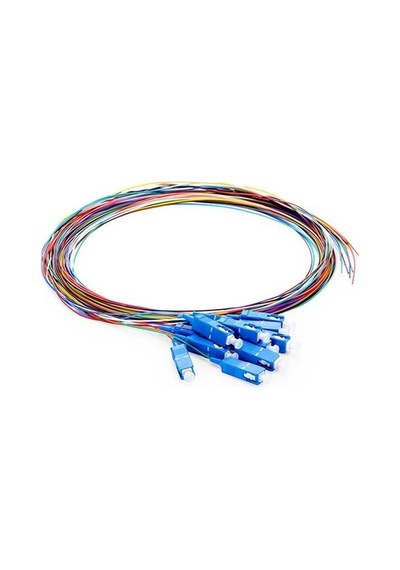 Premium Fiber Optik Pigtail Sc/pc Sm Sx 0,9mm 9/125 1 Core Ls0h 1,5 Metre 12 Color