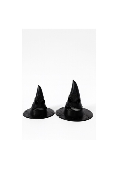 Korku Şapka Figürlü Pilli Mum İle Kullanım Dekoratif 2 Li Aksesuar Masaüstü Obje Halloween Süs