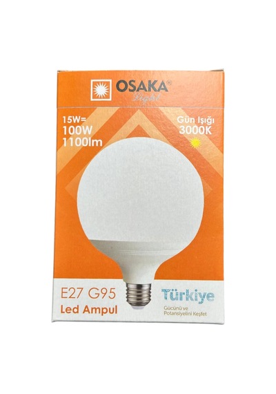 15w 100w 3000k E27 G95 Led Ampul, Gün Işığı, 10 Adet Diğer