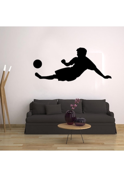 Futbolcu Folyo Sticker 130cm Uzunluk Siyah