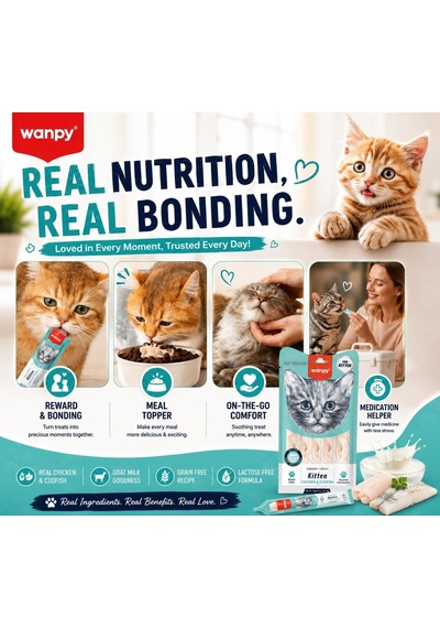 Kitten Tavuklu Morina Balıklı Krema Yavru Kedi Ödülü, 5x14 Gr 6927749874072