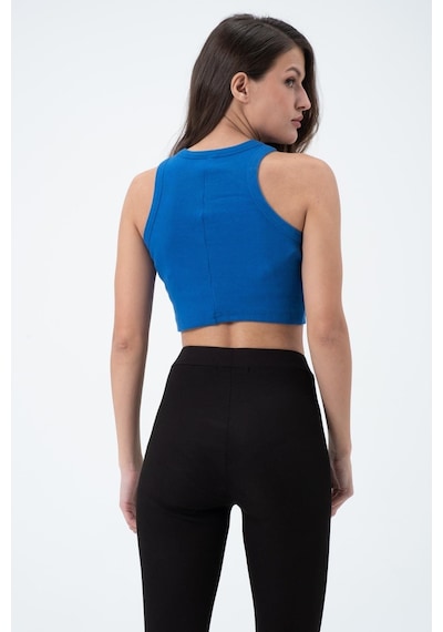 Quhox Kadın Kaşkorse Crop Atlet Saks