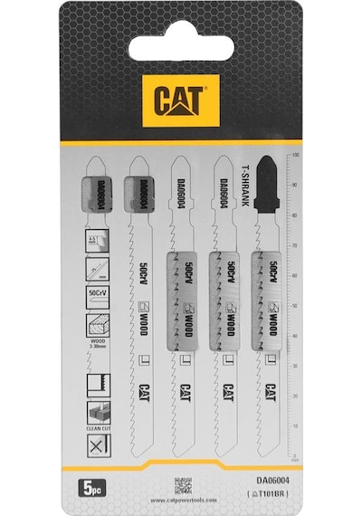 Cat Da06004 5 Parça Profesyonel Ahşap Ters Çapaksız Temiz Kesim Dekupaj Testere Bıçağı, Ucu