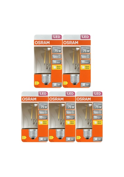5 Adet Ledvance 7,5w Sarı Işık 2700k E27 Duylu Kalın Duy Filament Led Ampul
