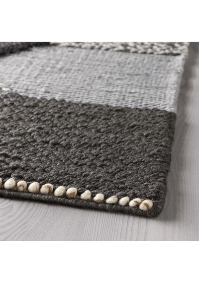 Ikea Kollund El Dokuması Halı 170 X 240 Cm Gri - Koyu Gri