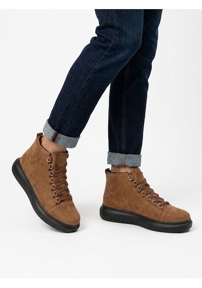 Tarzbu Erkek Süet Spor Bot Rahat Yüksek Taban Bağcıklı Casual Erkek Bot Tarz0713 Kahverengi Tarzbu Erkek Süet Spor Bot Rahat Yüksek Taban Bağcıklı Casual Erkek Bot Tarz0713 Kahverengi