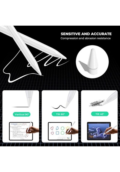 Apple Pencil Uyumlu Yedek Kalem Uçları 6 Lı Set Özel Taşıma Kutulu Pembe