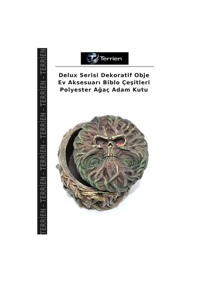 Delux Serisi Dekoratif Obje Ev Aksesuarı Biblo Çeşitleri Polyester Ağaç Adam Kutu