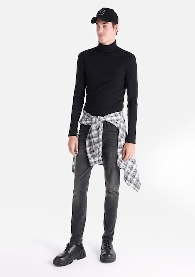 Colin's Colins Slim Fit Düşük Bel Dar Paça Erkek Siyah Jean Pantolon Cl1066414 Q1.v1 Dn42927 DENİM