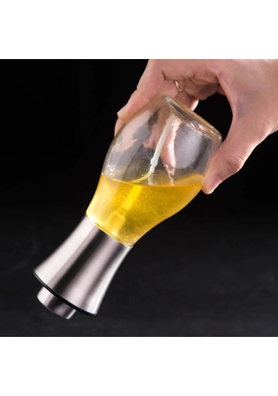 Paslanmaz Çelik Başlıklı Cam Spray Yağdanlık Açık Lacivert