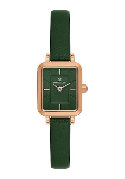 Daniel Klein Dke.1.10862-5 3 Atm Suya Dayanıklı Deri Kordonlu Yeşil Kadın Kol Saati Rose Gold