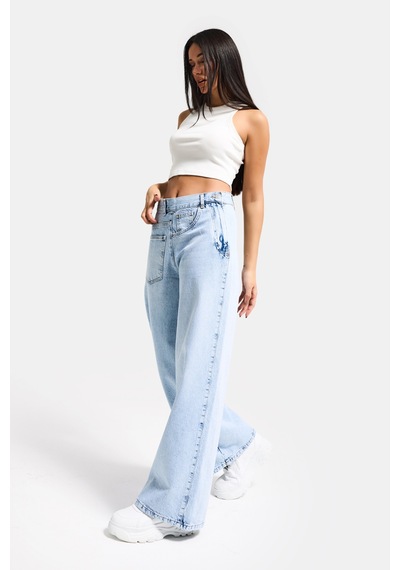 Itsbasic Kadın Ice Renk 4s6-3 Mega Baggy Fit Ön Arka Detay Tasarım Denim Jean Buz Mavi Itsbasic Kadın Ice Renk 4s6-3 Mega Baggy Fit Ön Arka Detay Tasarım Denim Jean Buz Mavi