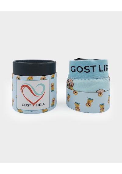 Gost Liria Cute Dog Desenli Kadın String Külot Mavi