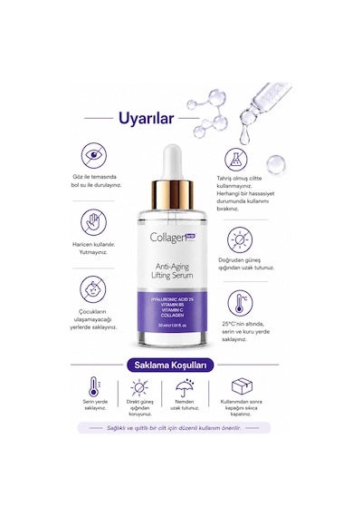 Collagen Forte Platinum Hyaluronik Asit Sıkılaştırıcı Serum 30 ML