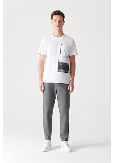 Avva Erkek Gri Basic Beli Lastikli Duble Paça Jogger Pantolon E003000 Gri
