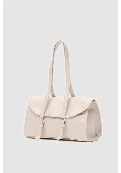 Shule Bags Calvino Vintage Baget Çanta Krem Krem