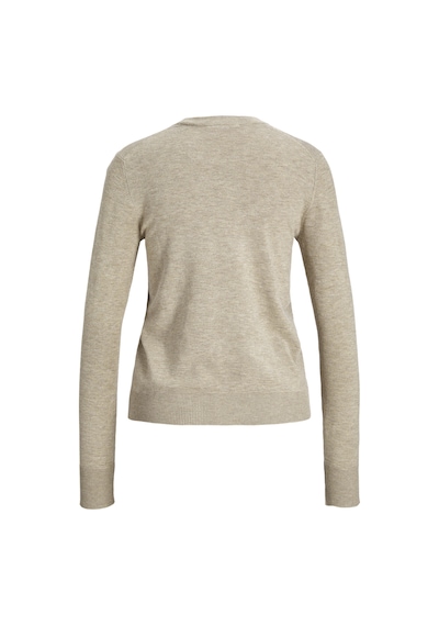 Jack & Jones Kadin Bisiklet Yaka Uzun Kollu Kazak - Cara 12255368 Feather Gray Kırmızı