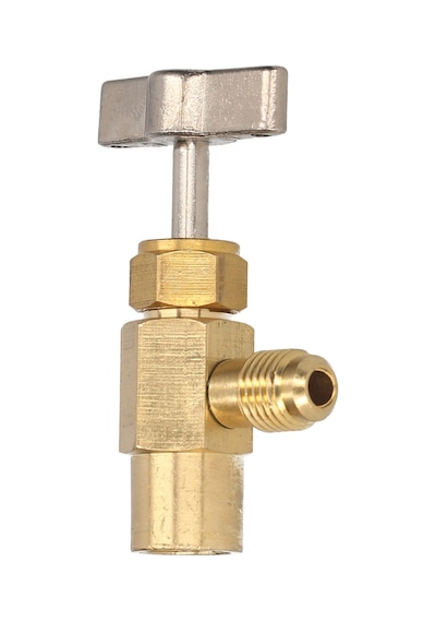 R134a Dağıtım Vanası Ac Soğutucu Şişe Açacağı, R134a 1/2'' Acme Erkek Ve 1/2'' Dişi Dişli Musluk Altın